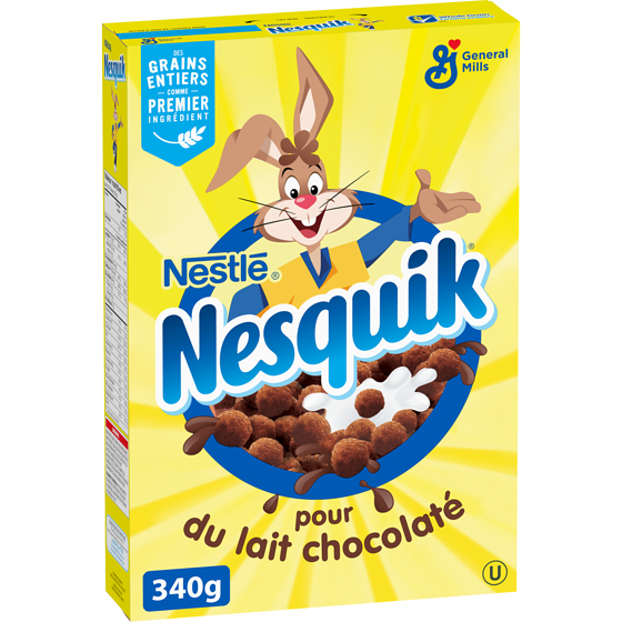 General Mills Nesquik, Céréales au Chocolat, Grains Entiers 340 g, 1,47 $/100g