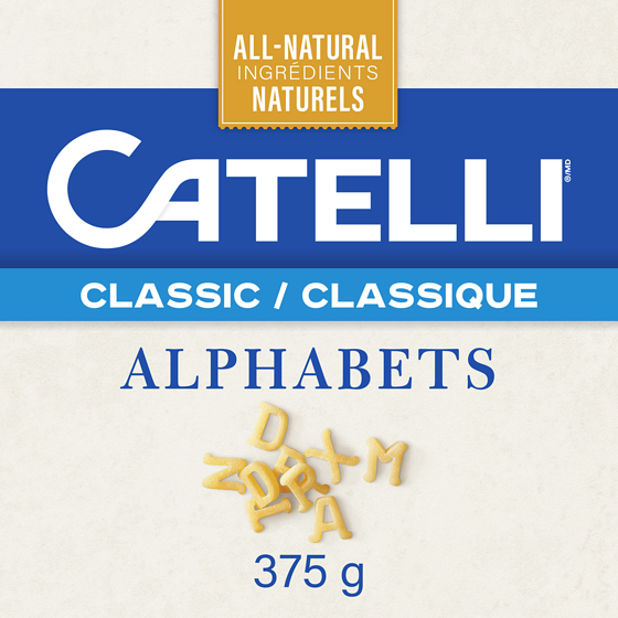 Catelli Pâtes Classiques, Alphabets 375 g, 0,47 $/100g