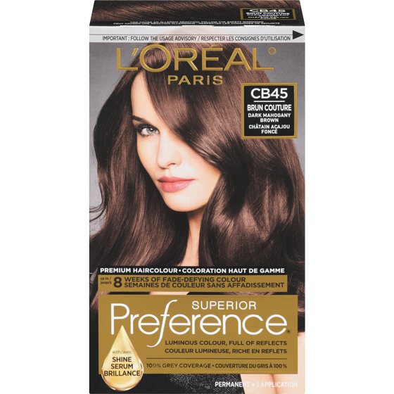 L'Oreal Paris Superior Préférence Permanent Hair Color Dark Mahogany Brown 1 ea, $18.49/1ea