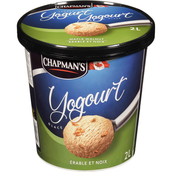 Chapman’s Yogurt glacé érable et noix 2 l, 0,25 $/100ml