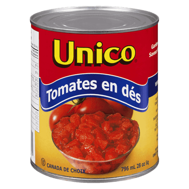 Unico Tomates en dés 796 ml, 0,38 $/100ml
