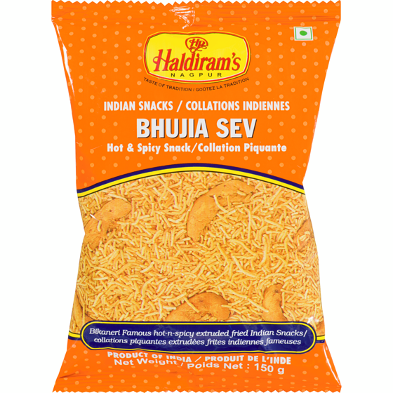 Haldiram’s Bhujia Sev 150 g, 1,00 $/100g