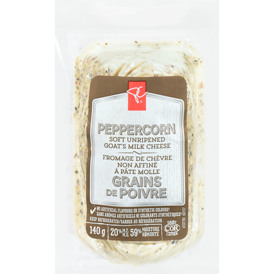 President's Choice Goat Milk Cheese, Peppercorn 140 g, $5.56/100g