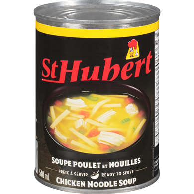 St Hubert Soupe poulet et nouilles 540 ml, 0,56 $/100ml