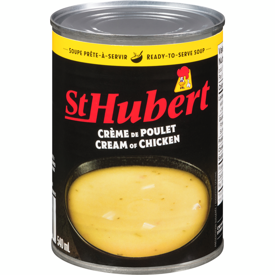 St Hubert Cream of Chicken Soup 540 ml, $0.70/100ml