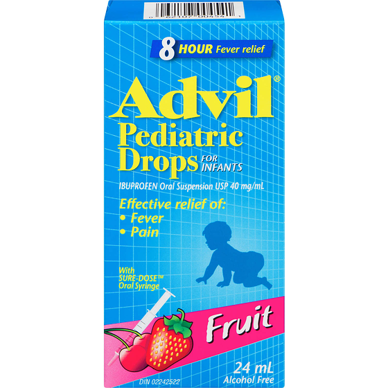 Advil Pediatric Drops Fever And Pain Reliever For Infants, Fruit Flavour 24 ml, $47.87/100ml