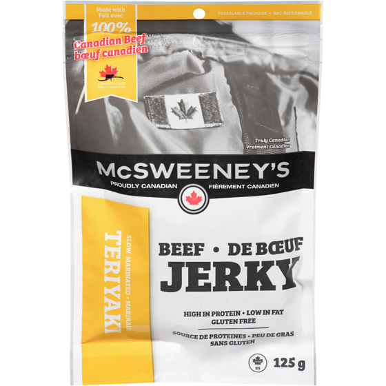 McSweeneys Beef Jerky, Teriyaki 125 g, $8.39/100g