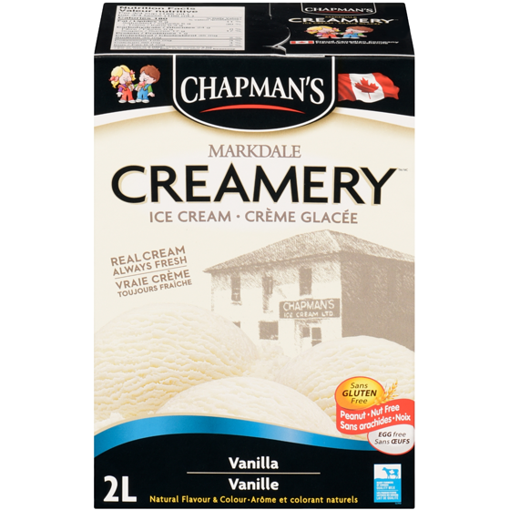 Chapman’s Markdale Creamery Vanille crème glacée 2 l, 0,27 $/100ml