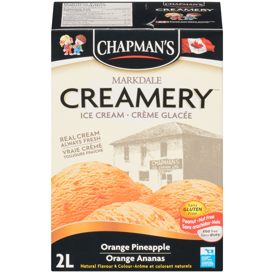 Chapmans Markdale Creamery Orange Pineapple Ice Cream 2 l, $0.27/100ml