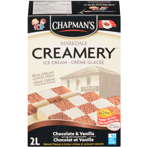 Chapmans Markdale Creamery Chocolate Vanilla Checkerboard Ice Cream 2 l, $0.27/100ml