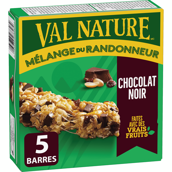 Nature Valley Granola Tendres Mélange du Randonneur, Chocolat Noir, 5 Barres 175 g, 2,57 $/100g