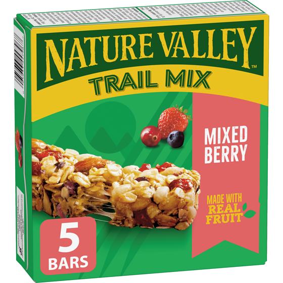 Nature Valley Chewy Trail Mix Granola Bars, Mixed Berry 175 g, $2.28/100g