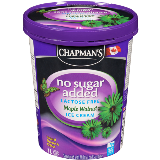 Chapmans No Sugar Added Lactose Free Ice Cream Maple Walnut  1 l, $0.60/100ml