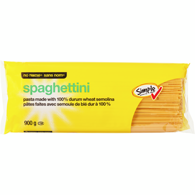 Sans Nom Spaghettini 900 g, 0,22 $/100g