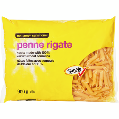 No Name Penne Rigate 900 g, $0.22/100g
