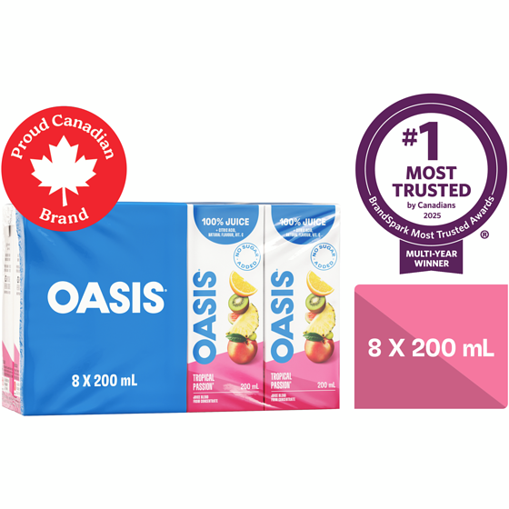 Oasis Tropical Passion Fruit Juice 8x200.0 ml, $0.30/100ml
