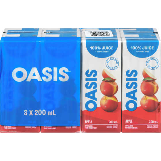 Oasis Apple Juice 8x200.0 ml, $0.28/100ml