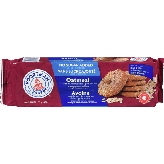 Voortman No Sugar Added Oatmeal Cookies 225 g, $1.55/100g