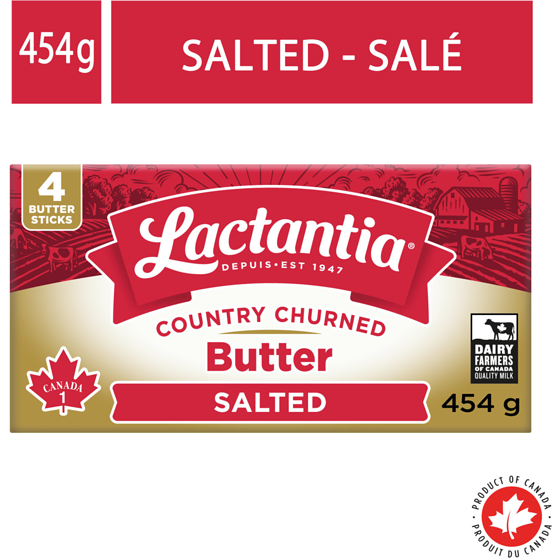 Lactantia Bâtonnets de beurre salé 4x113.0 g, 2,10 $/100g