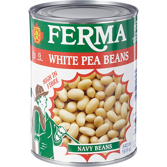 Ferma White Navy Beans 540 ml, $0.37/100ml