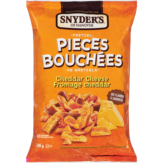 Snyders Pretzel Pieces, Cheddar Cheese 240 g, $1.67/100g
