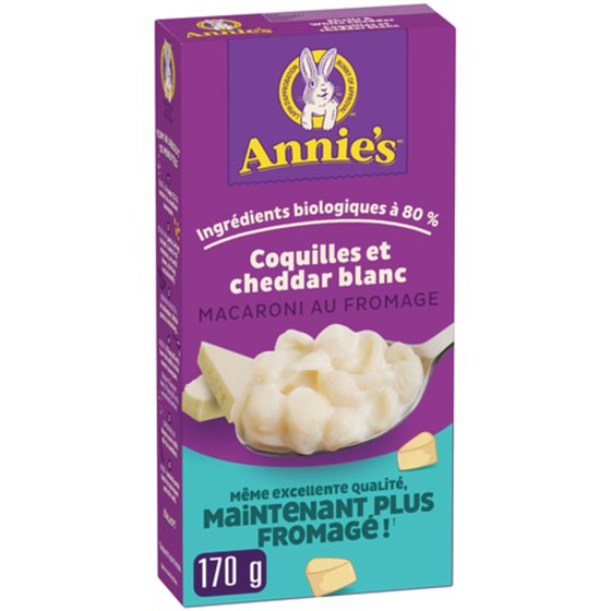 Annie's Macaroni Au Fromage, Coquillettes et Cheddar Blanc 170 g, 1,64 $/100g
