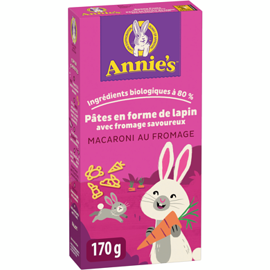 Annie's Pates En Forme De Lapin Macaroni Au Fromage 170 g, 1,09 $/100g