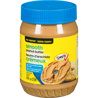 No Name Peanut Butter, Smooth Light 500 g, $0.60/100g