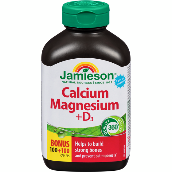 Jamieson Calcium Magnesium + Vitamin D3 Caplets 200 ea, $0.09/1ea