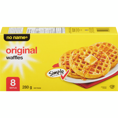 No Name Original Waffles 280 g, $0.89/100g