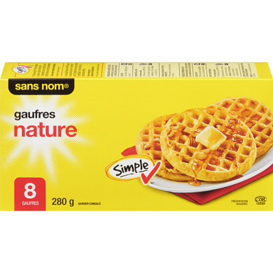 Sans Nom Gaufres, nature 280 g, 0,98 $/100g
