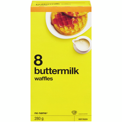 No Name Buttermilk Waffles 280 g, $0.98/100g