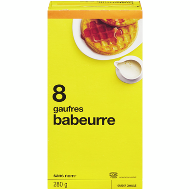 Sans Nom Gaufres, babeurre 280 g, 0,98 $/100g