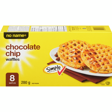 No Name Chocolate Chips Waffles 280 g, $0.98/100g