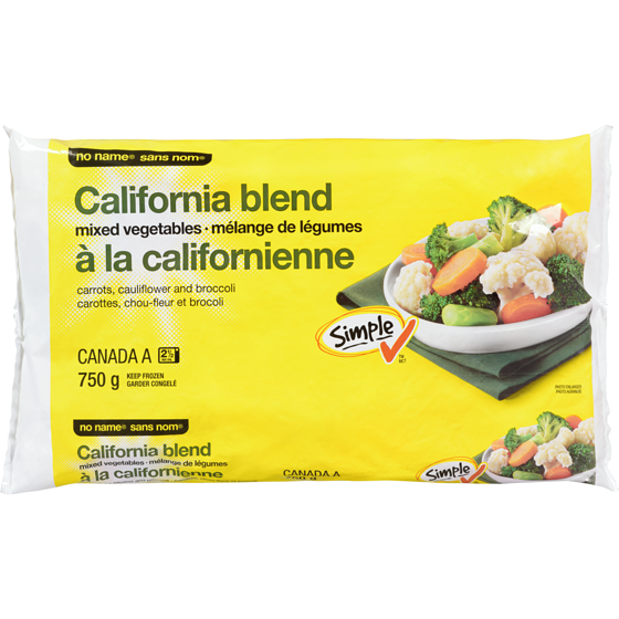 Sans Nom Mélange de légumes à la californienne 750 g, 0,45 $/100g