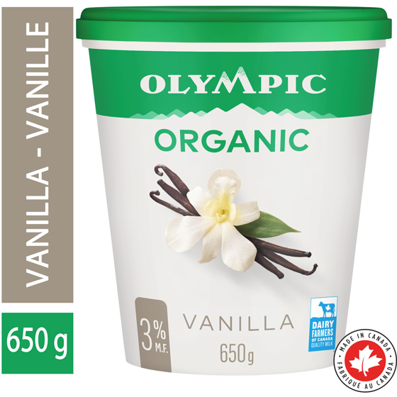 Olympic Yogourt biologique à la vanille 3 % 650 g, 1,00 $/100g