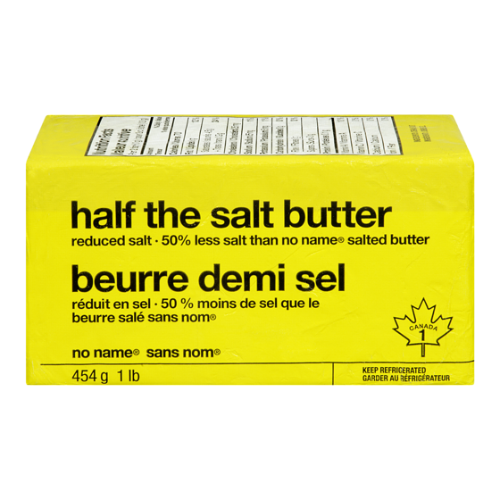 No Name Semi Salted Butter 454 g, $1.32/100g