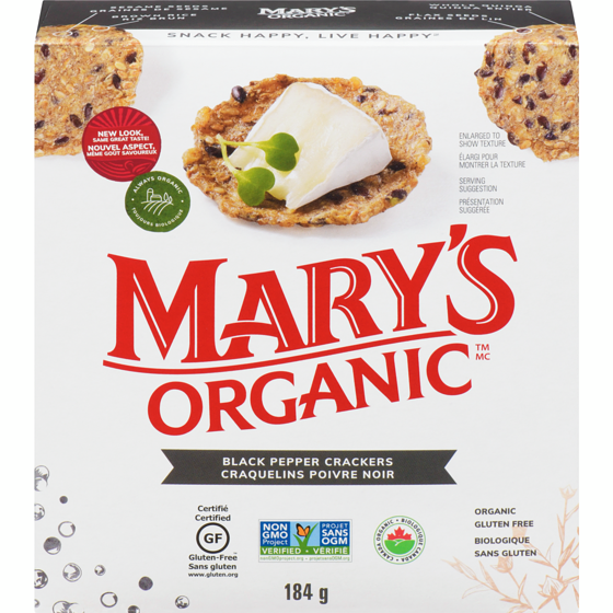 Marys Crackers Organic Black Pepper 184 g, $3.96/100g