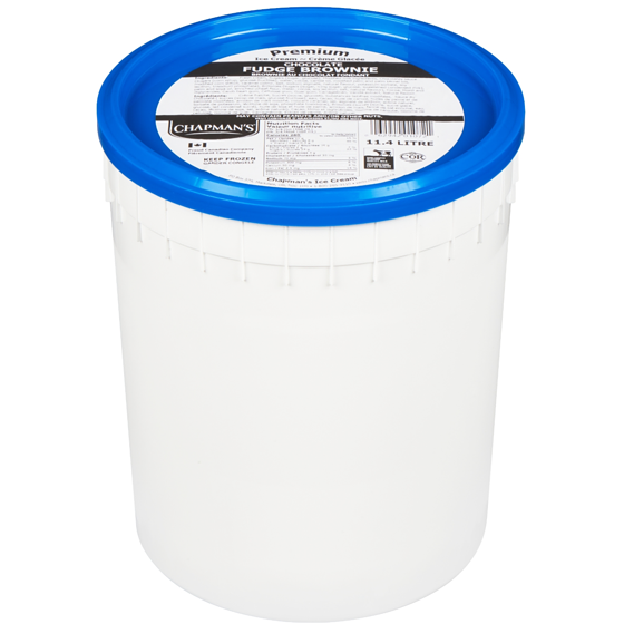 Chapmans Premium Chocolate Fudge Brownie Ice Cream 11.4 l, $0.39/100ml