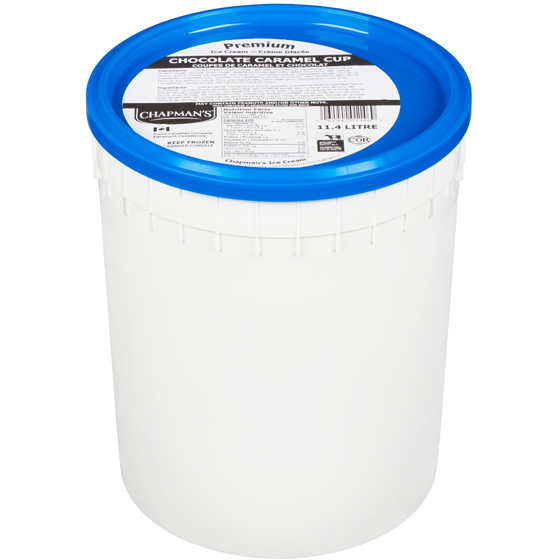 Chapmans Premium Chocolate Caramel Cup Ice Cream 11.4 l, $0.39/100ml