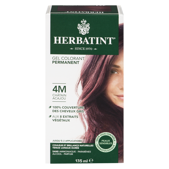 Herbatint Herbatint, Colorant capillaire, 4M Châtain acajou 135 ml, 11,84 $/100ml