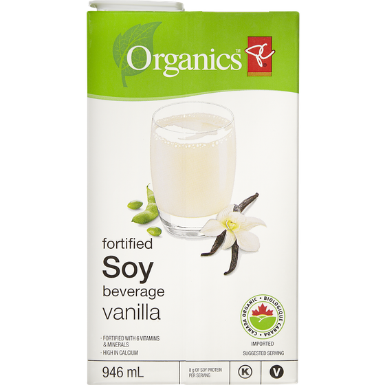 PC Organics Fortified Soy Beverage, Vanilla PC.ca