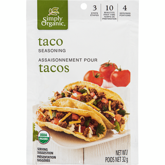 Simply Organic Assaisonnement à taco 32 g, 9,34 $/100g