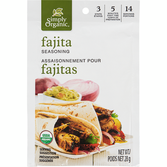 Simply Organic Mélange d’épices au fajita 28 g, 10,68 $/100g