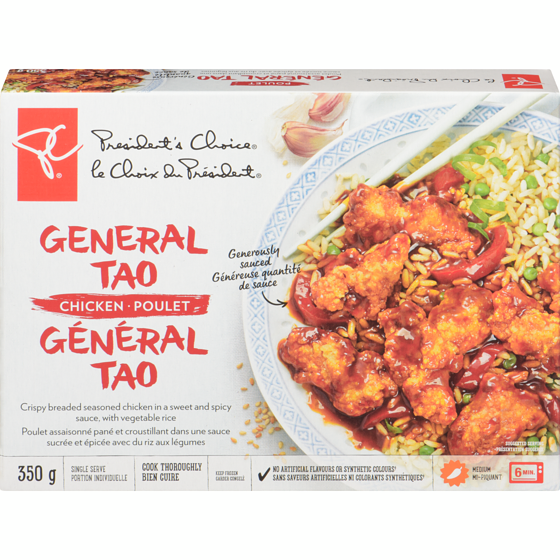 le Choix du Président Poulet général Tao 350 g, 1,29 $/100g