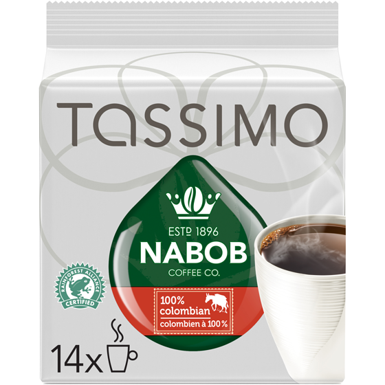 Tassimo Nabob 100% Colombian Coffee Single Serve T-Discs 14 ea