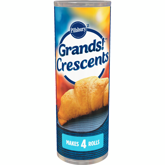 Pillsbury Grands! Crescents, Croissant Rolls, Ready to Bake, 4 ct 318 g, $1.51/100g