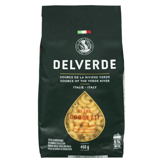 Delverde Pâtes, gobbetti 450 g, 0,78 $/100g