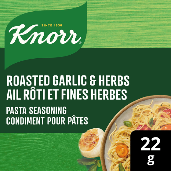 Knorr Pasta Seasoning Roasted Garlic & Herbs no artificial flavours 22 g, $9.09/100g