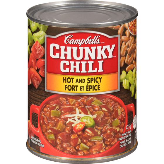 Campbell's Chunky Chili, Hot & Spicy 425 g, $0.77/100g
